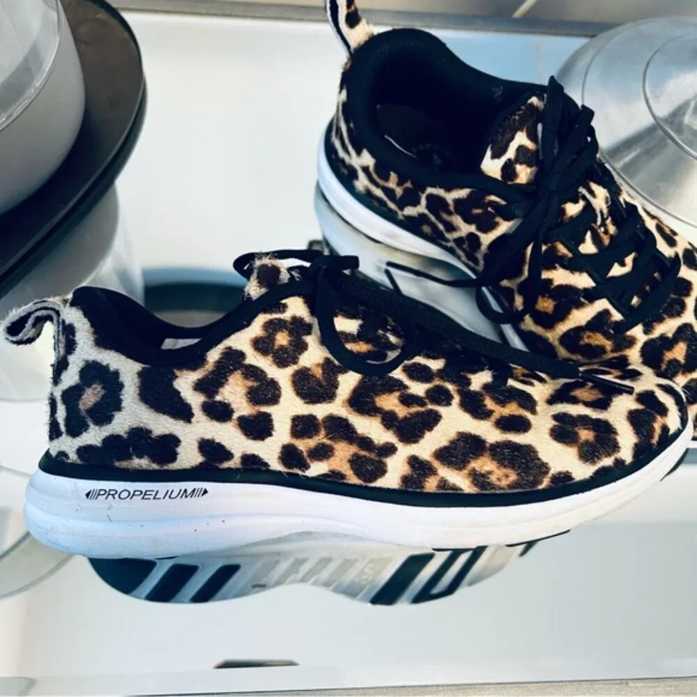 APL (Athletic Propulsion Labs) Iconic Pro Leopard-print Calf Hair Sneakers